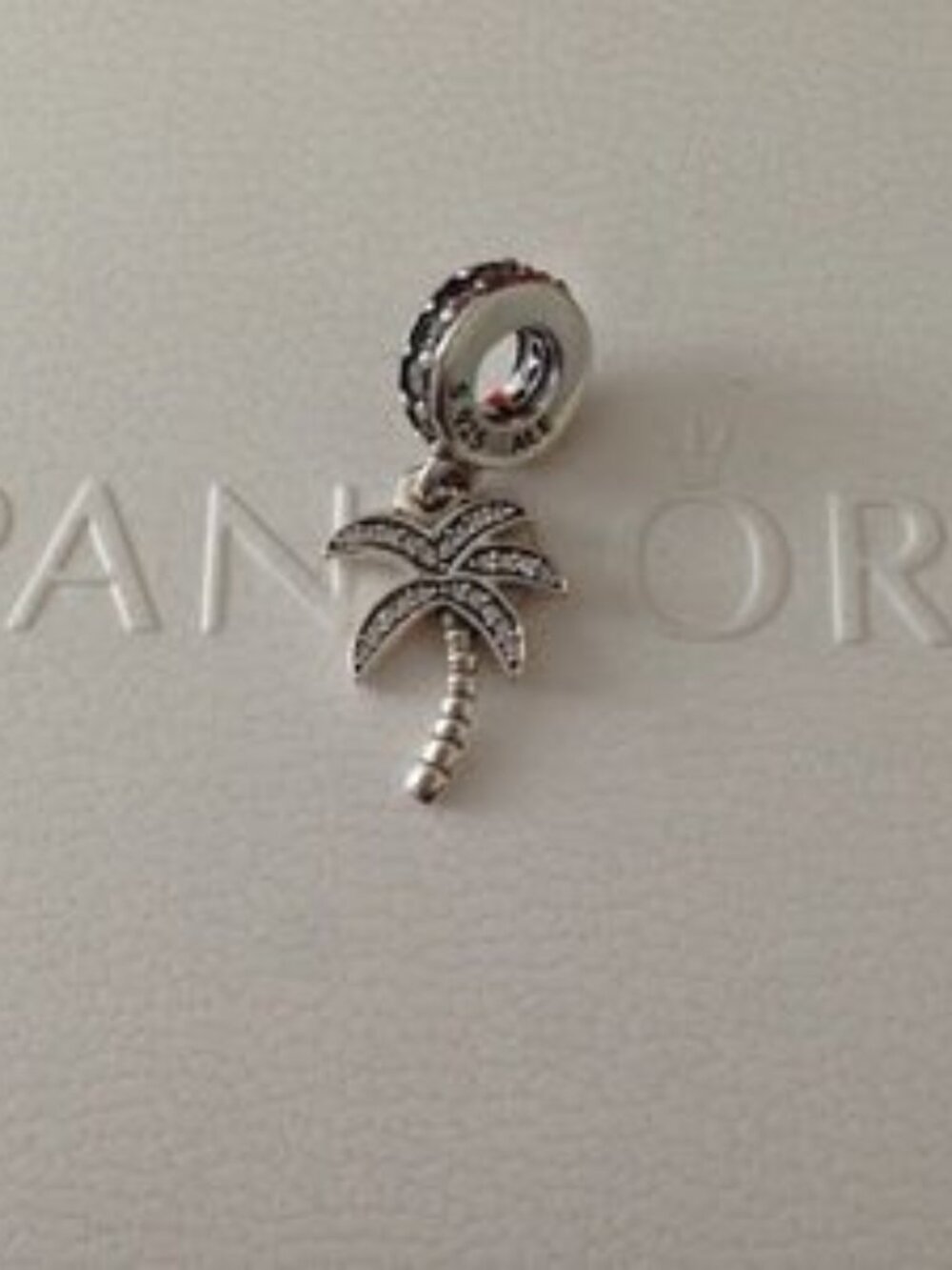 Pandora Sparkling Palm Tree Dangle Charm